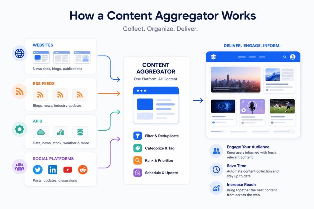 What Is a Content Aggregator Site? Meaning, Benefits, Examples, and How ...